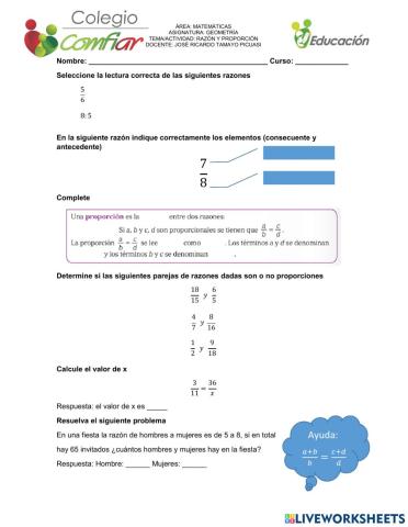 Razón y proporción