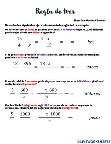 Regla de 3