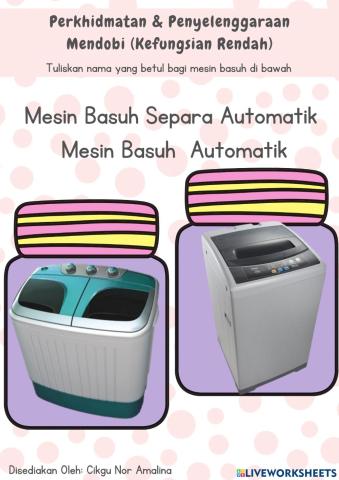 Peraturan Mengoperasi Mesin Basuh