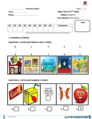Tieng Anh 5 final test 1