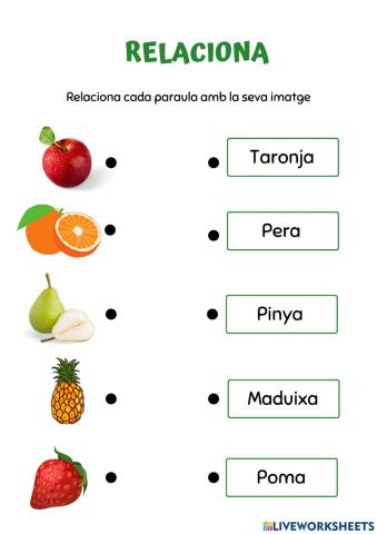 Relacionar fruites