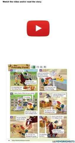 The friendly farm present continuous