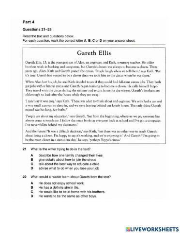 Pet reading homework 12(part 4)