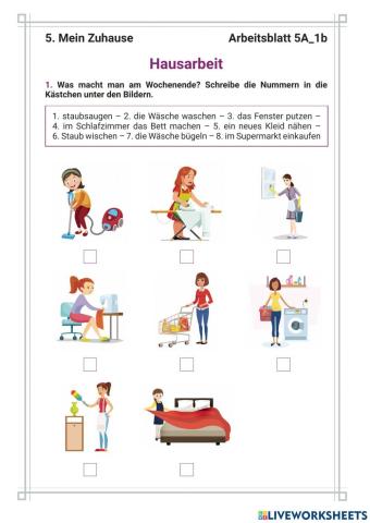 Mein Zuhause. Die Wohnung aufräumen