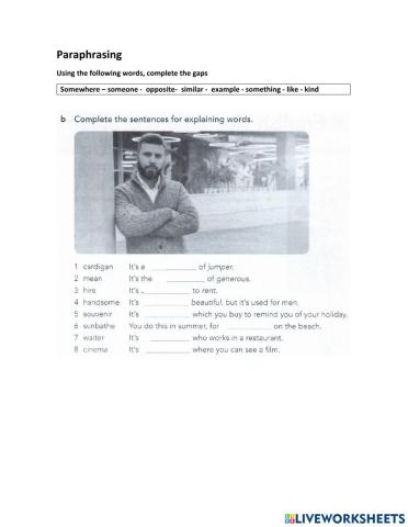 Paraphrasing. pre-intermediate