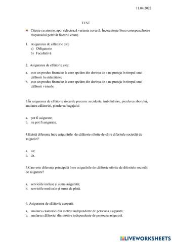 Asigurarea de călătorie