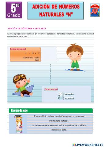 Adición de Números Naturales