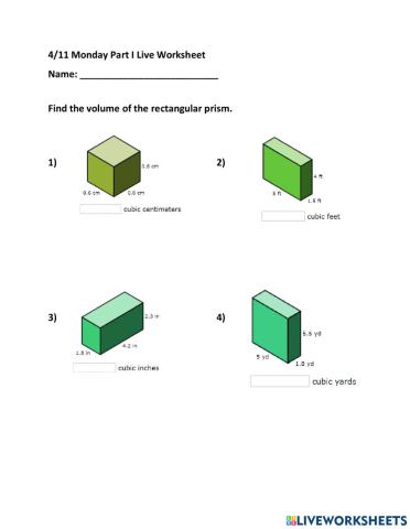 April 11-Finding Volume