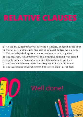Relative clauses