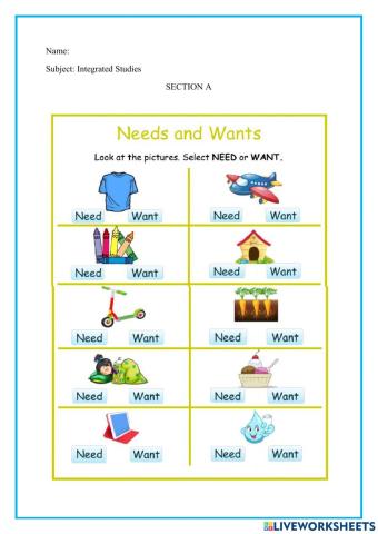 Basic Needs-Other Needs-Agencies