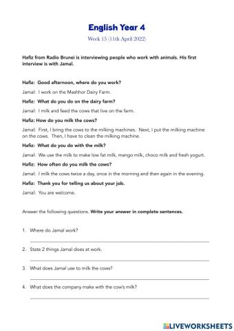 Reading Comprehension