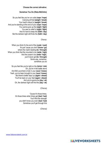 Somehow You Do (Reba McEntire)