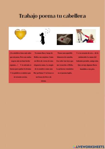 Poema Tu cabellera