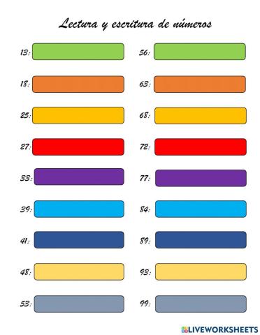 Escritura de números