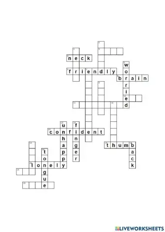 Emotions + parts of body student a