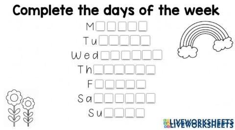 Days of a week