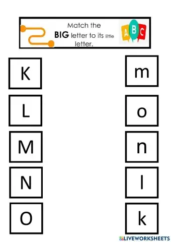 Match big to little letters 3