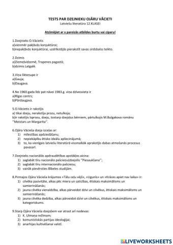 Tests par Ojāru Vācieti