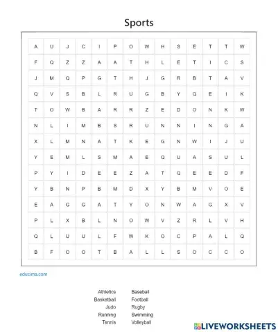 Sports-Wordsearch