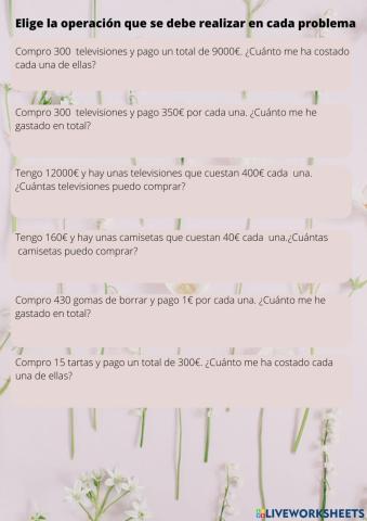 Identificación de operaciones