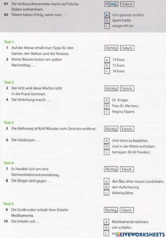 So geht's noch besser Modelltest 10 Hören Teil 1