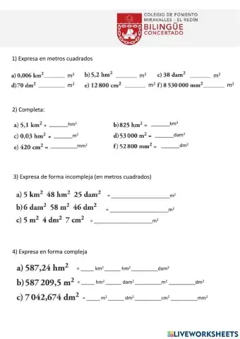Medidas de superficie