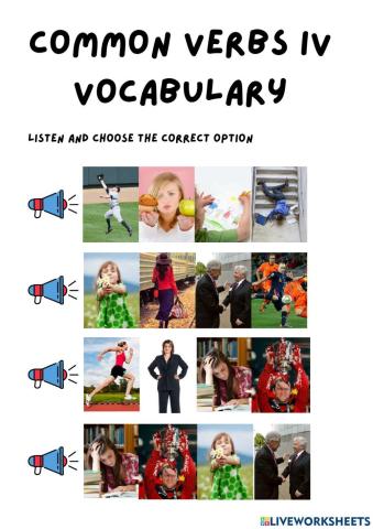 Common verbs IV listen and choose