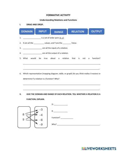 Understanding relation and functions