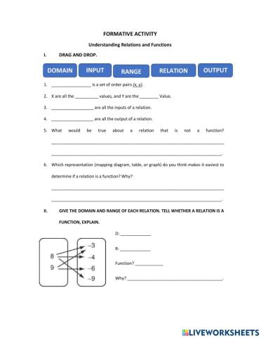 Understanding relation and functions