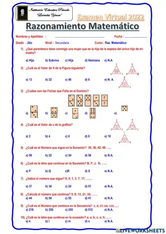 Razonamiento Matemático 2do