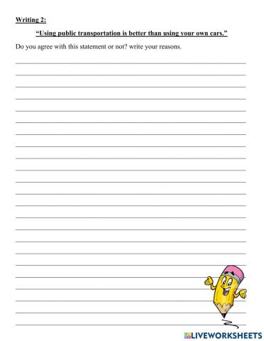 Giving opinion writing