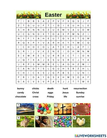 Wordsearch: Easter