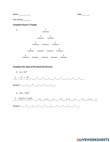 Binomial Theorem - Expand