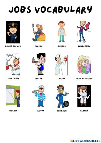 Jobs vocabulary presentation