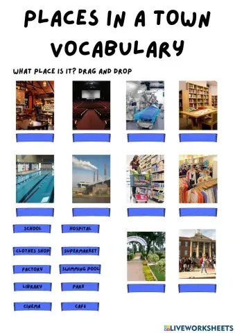 Places in a town vocabulary