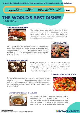 The world's best dishes