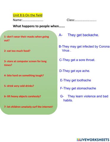 Unit 8 a On the field