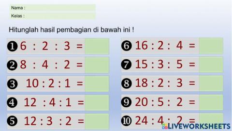 Pembagian 3 Bilangan