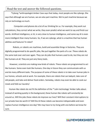 Robots working in our house.