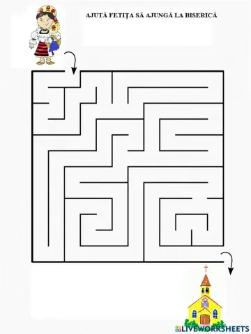 Ajută fetița să ajungă la biserică