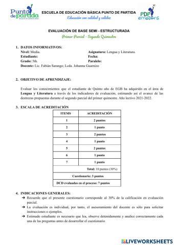 Evaluación Parcial