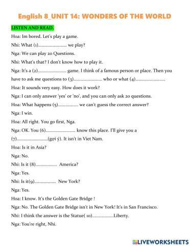 English 8-Unit 14-Passage