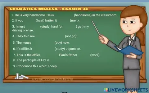 Gramática inglesa - Examen 33