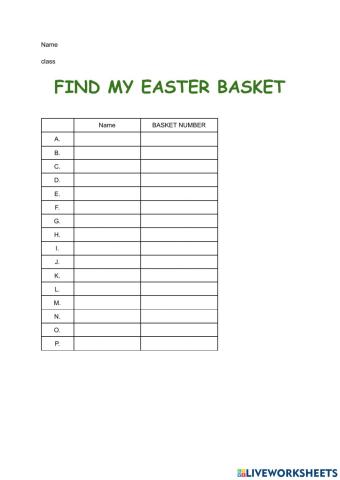 Mind my Easter Basket