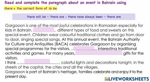 Unit 8 grammar there + verb to be