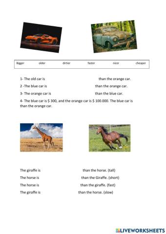 Comparatives (short adjectives)