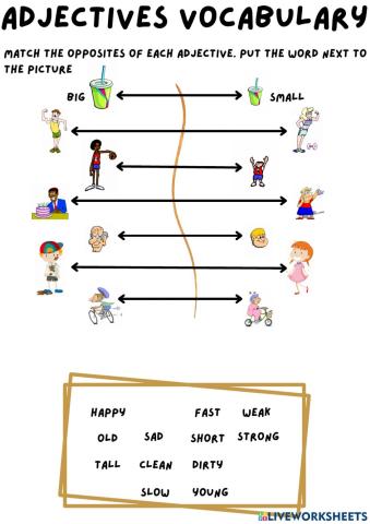 Adjectives opposites