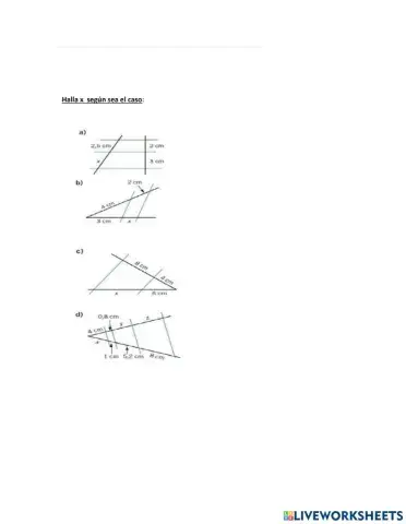 Ejercicios teorema de thales