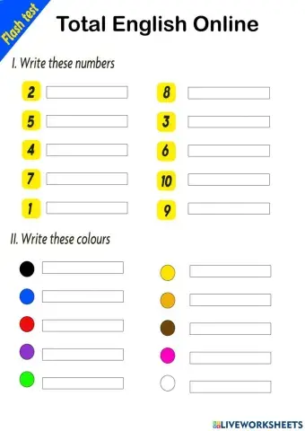 Numbers and colors