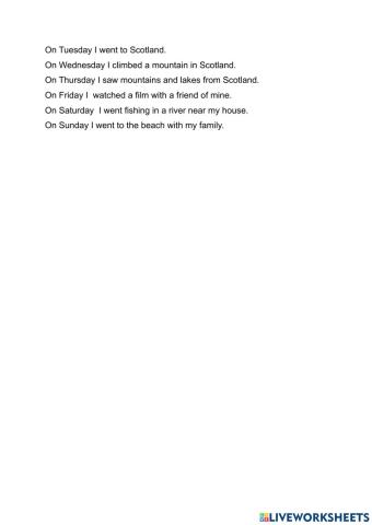 Listening Past Simple